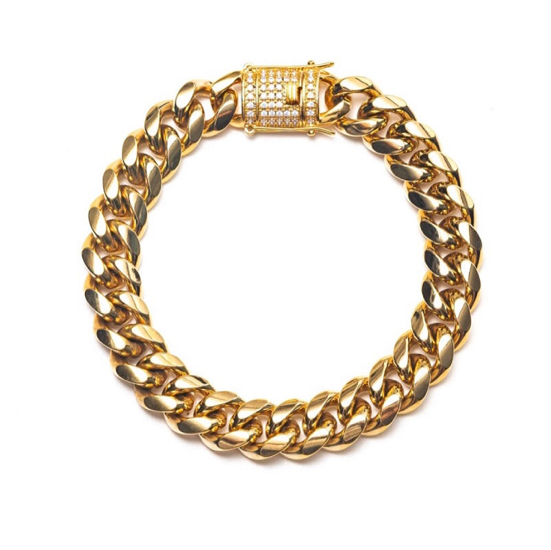 Drip In Gold Cuban Link Bracelet