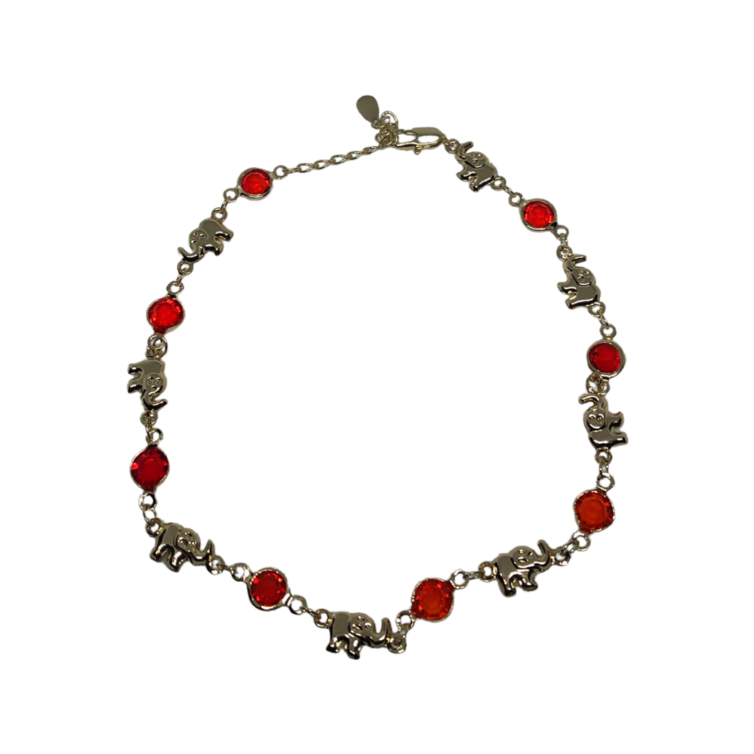 Ruby the Elephant Anklet